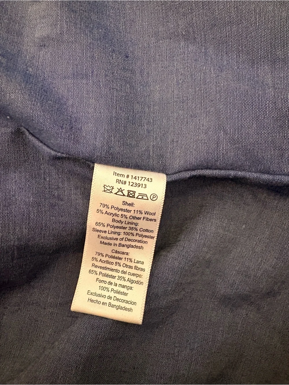 Men's Blue Patterned  - Casual Button-Up Jacket